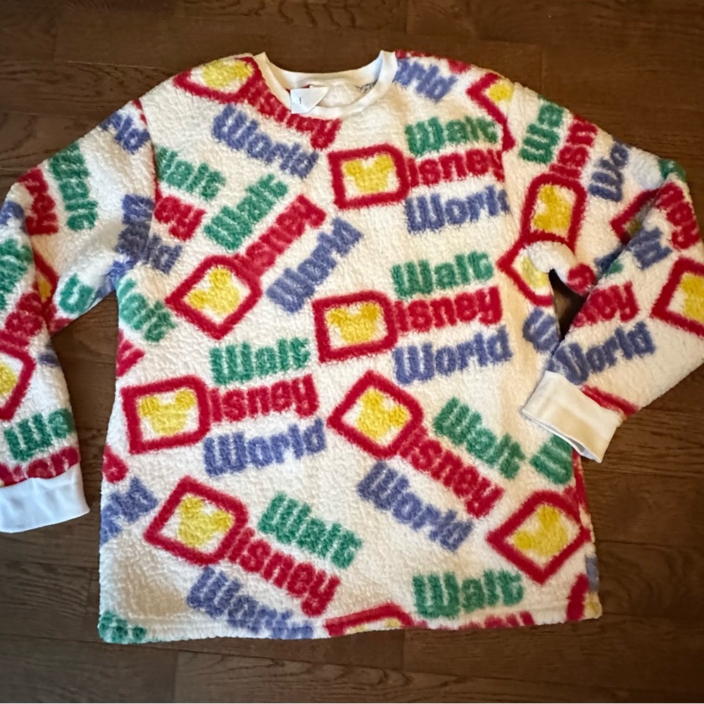 Disney Red and White Fleece Sweater